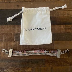 Victoria Emerson Mixed Media, Silver Clap, Mini Cuff Bracelet. One Size.